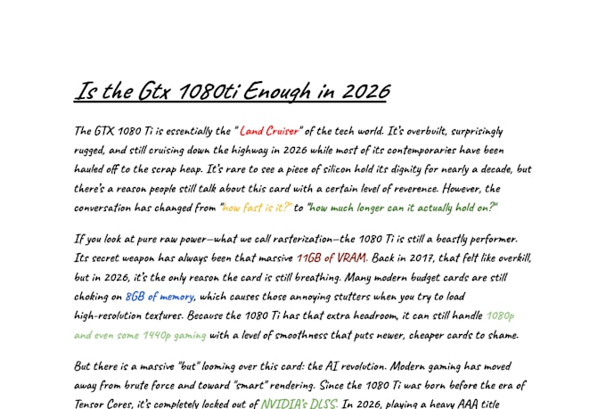 write expert PC hardware, cpu and GPU reviews